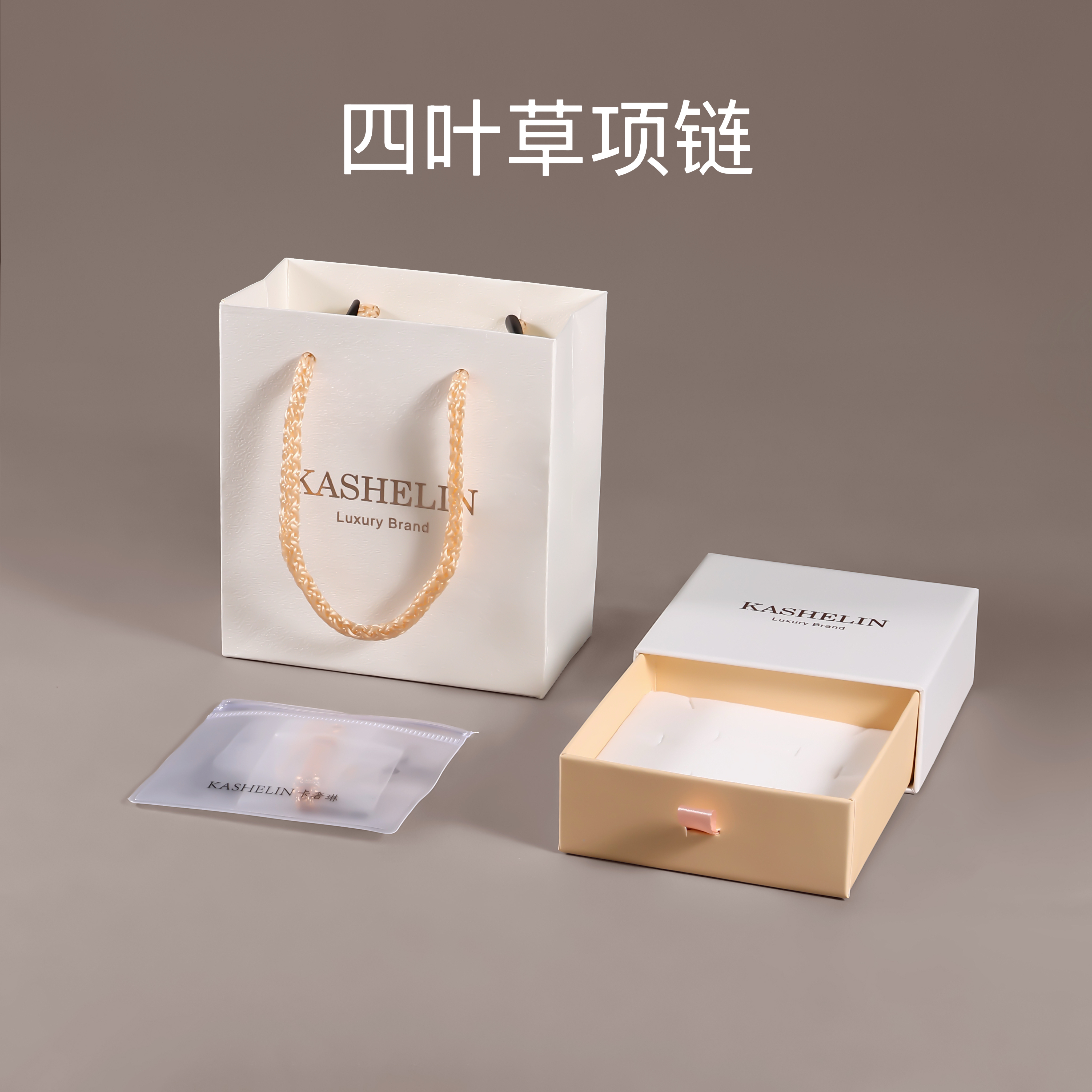 OF法【盛典限定】L ALIX  四叶草双花项链~8741