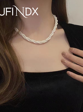 OF气质精致百搭时尚女士复古创意简约叠戴项链~2061【新年/送礼】