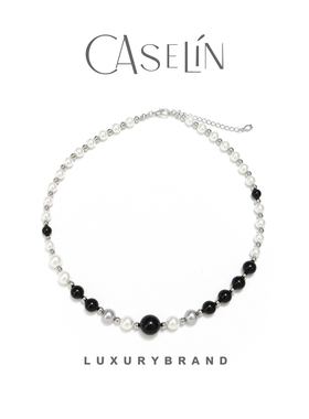 OF双11 气质时尚百搭黑色复古小众轻奢简约个性项链~2104【春节】