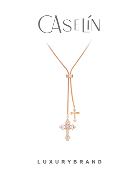 OF法【高定】KASHELIN设计师款双十字项链9225