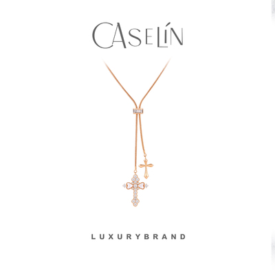 OF法【高定】KASHELIN设计师款双十字项链9225【春节/平安/礼盒】