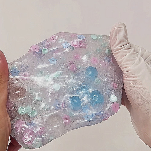 「冰萃蓝调」手作球diy干糯阻球冰柱积木填充手工球解压玩具成品