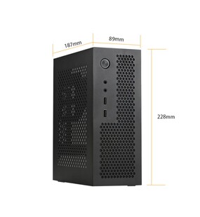 ITX迷你小2U/1U工控机箱壁挂H110/H610主板com/A09显卡C2机箱全铝