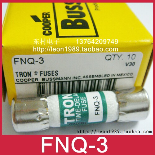 美国BUSSMANN熔断器 TRON延时保险丝管 FNQ-3 FNQ-3-2/10 500V