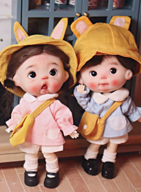 ob11娃衣幼稚园四件套衣服裤子+帽+包包12分bjd玩偶GSC茉莉现货