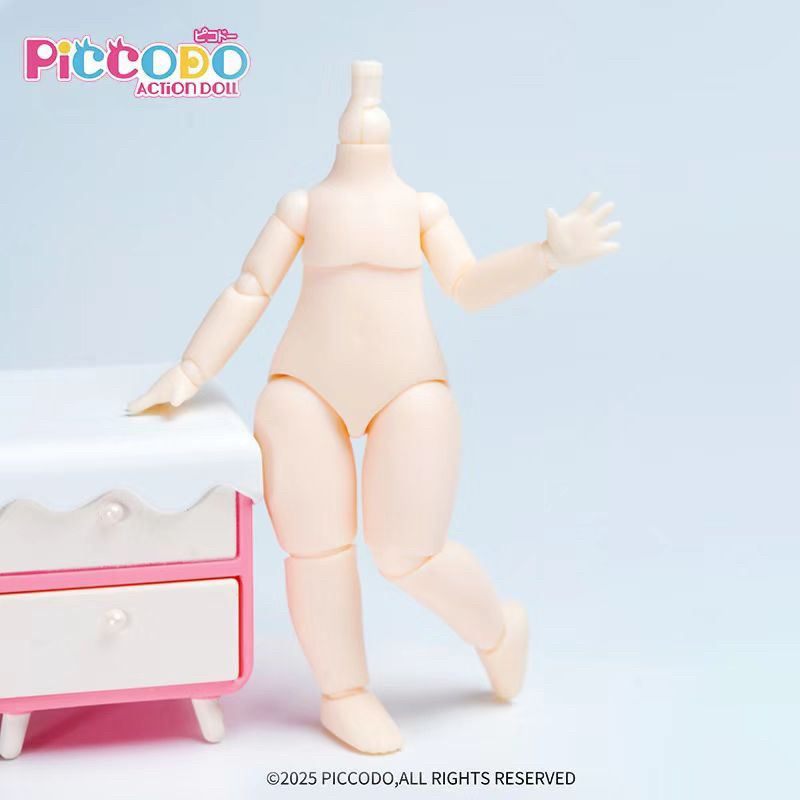 Piccodo现货 原创正版啾比体素体可动人偶bjd娃娃12分身体超白肌
