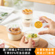 一次性圆形冰淇淋布丁杯小西点盒酸奶果冻奶茶慕斯迷你杯口味贴纸