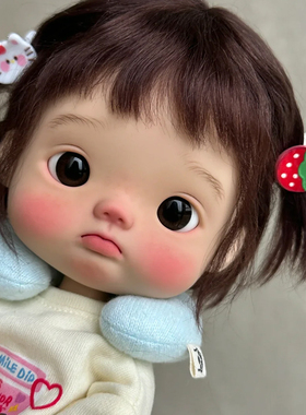 bjd正版娃娃小6分大头娃娃点妹/大萌少点鱼小布娃娃bjd裸娃化妆