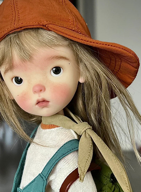 bjd娃娃6分 特体 蓝豆豆呆萌小布sd娃娃bjd素体树脂裸娃化妆 礼物