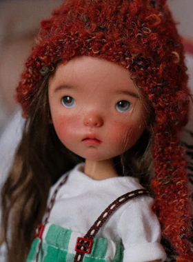 bjd娃娃6分 特体 蓝豆豆呆萌小布sd娃娃bjd素体树脂裸娃化妆 礼物