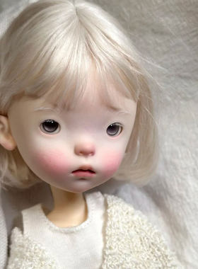bjd娃娃bjd6分特体蓝豆豆呆萌小布sd娃娃bjd素体树脂裸娃化妆礼物
