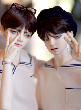 BJD/SD娃 1/3男娃 Hwayoung＆Sunho  套装  兄弟团 关节可动 人偶
