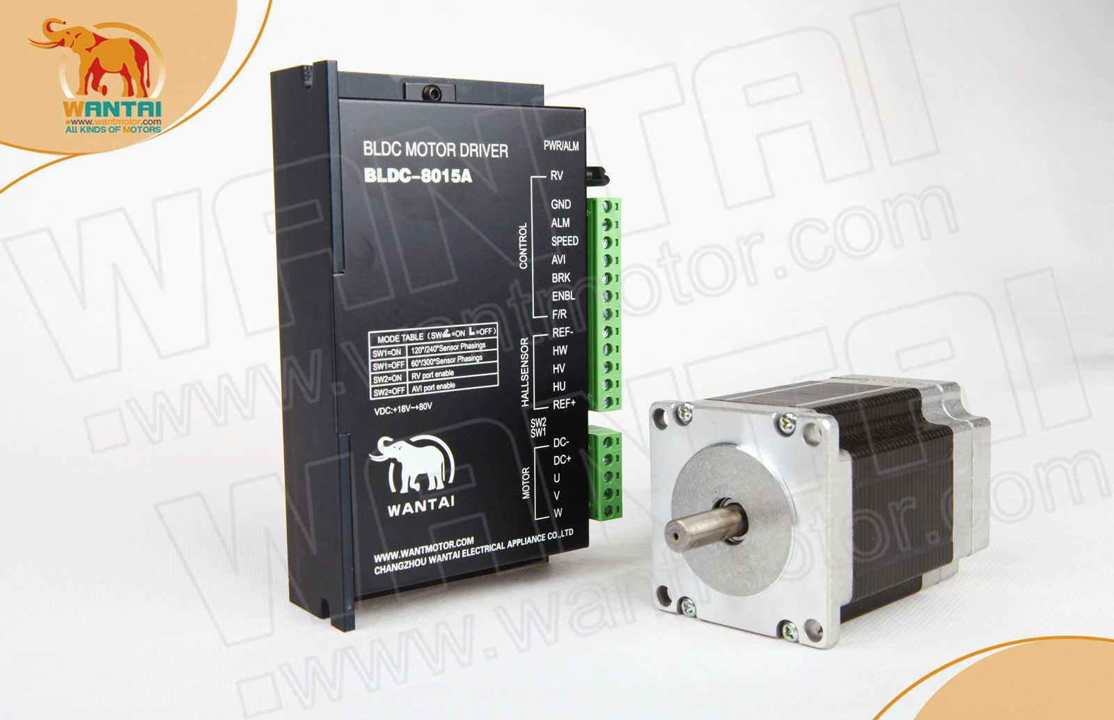 现货-57BLF04-T 直流无刷电机 29W 24V 700RPM+驱动器 BLDC-8015A