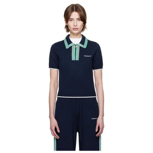 海军蓝 Tennis Casablanca Knit 女 Polo 衫