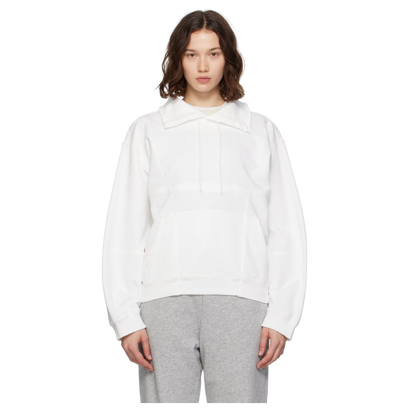 Mm6 Maison Margiela 灰白色 Collared 卫衣女休闲百搭男女同款