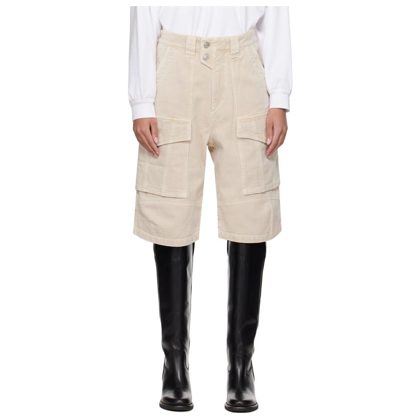 ISABEL MARANT 灰白色 Hortens 牛仔短裤女