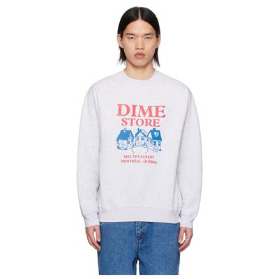 Dime 灰色 Skateshop 卫衣男