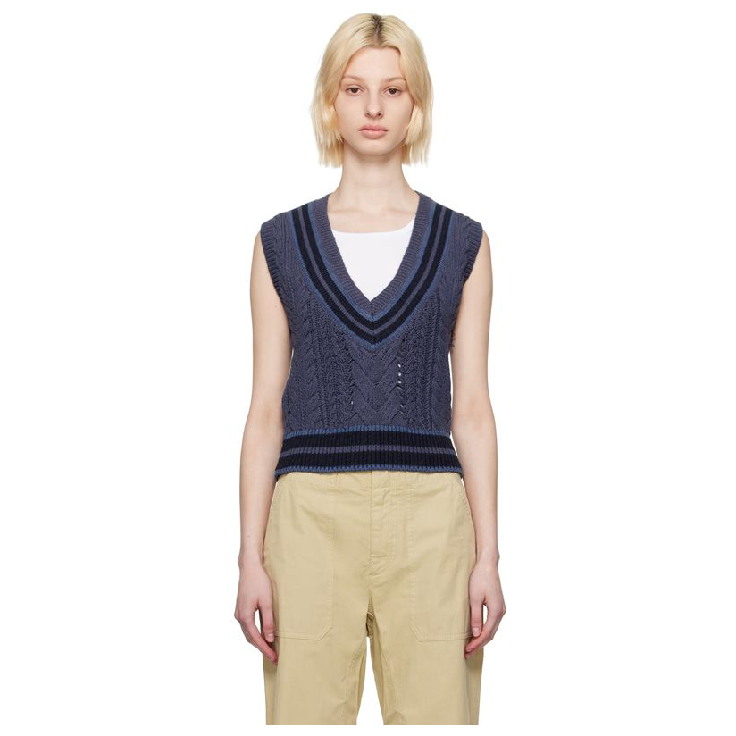 rag  bone 瑞格布恩 蓝色 brandi 马甲女