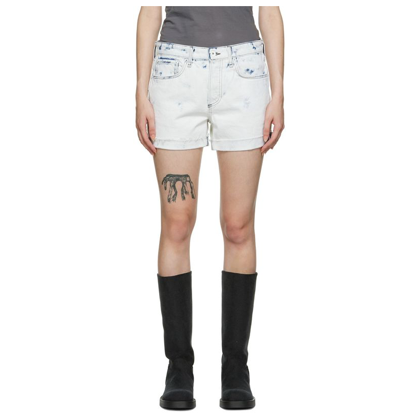 rag  bone 瑞格布恩 灰白色 rosa 牛仔短裤女