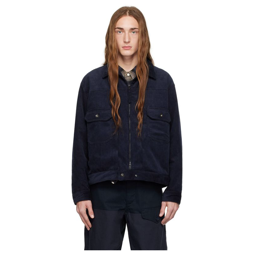 engineered garments 海军蓝拉链夹克短外套男