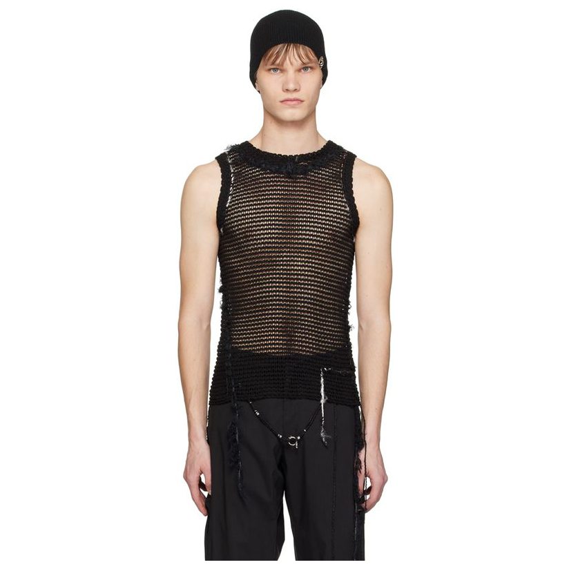 hyein seo 黑色 frayed 上装男