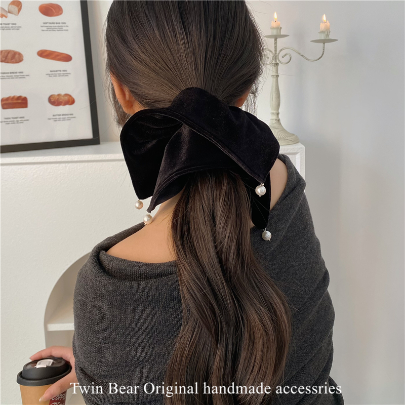 大肠圈精致丝绒百搭时尚吊坠点缀