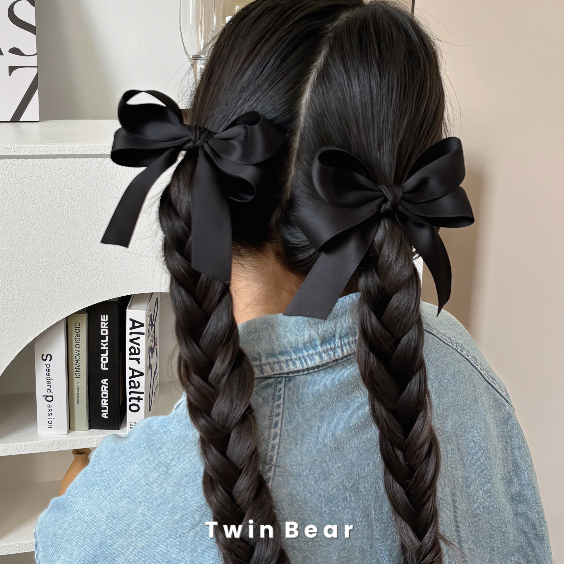 双马尾蝴蝶结对夹甜美可爱