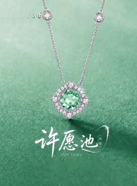 许愿池项链女生款S925纯银吊坠锁骨链银饰轻奢小众生日礼物送女友