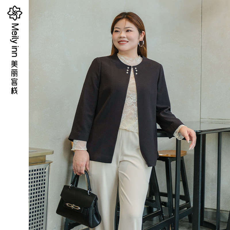 【醋酸】美丽客栈百搭高级感通勤小西装气质优雅九分袖宽松外套女