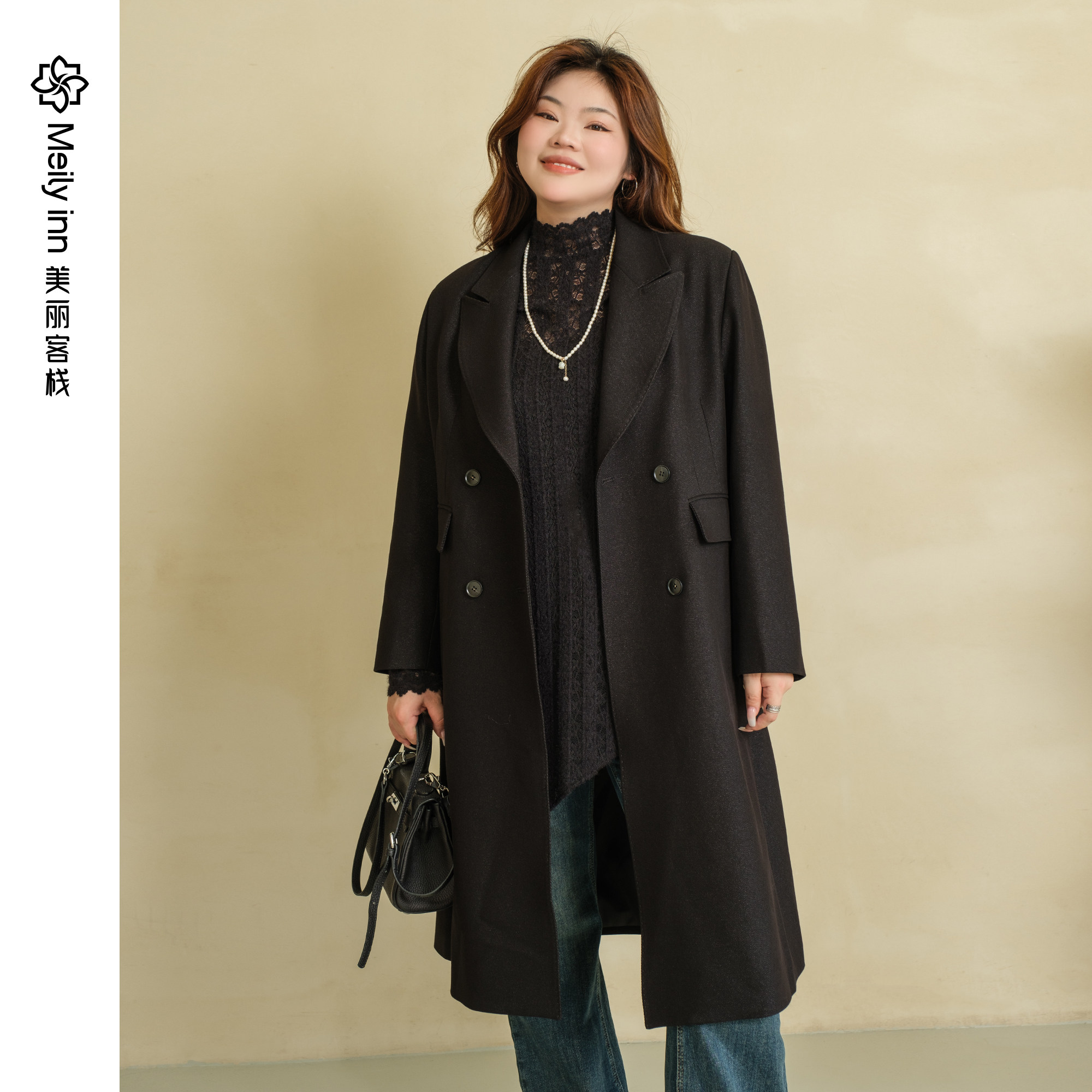 夜幕流星美丽客栈轻奢质感风衣新款女春秋大码英伦风长款女装风衣
