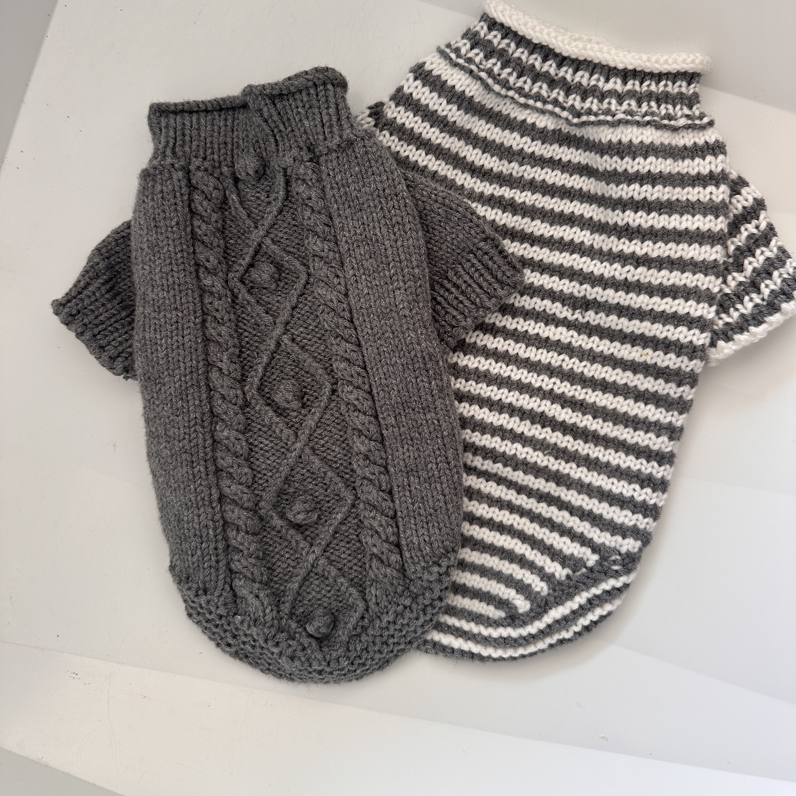 cocoa pet 原创手工羊绒猫狗宠物毛衣 英伦风麻花毛衣中高领 保暖