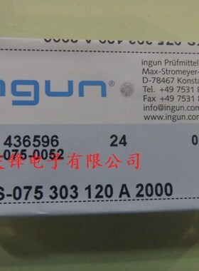 厂家直销 英钢INGUN探针GKS-075 303 120A2000  杯头探针