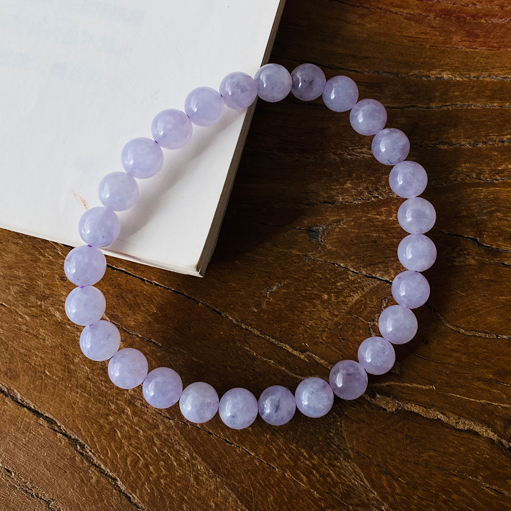 新品现货气质温柔见光不死冰种翡翠A货紫色串小价位仙气手串手链