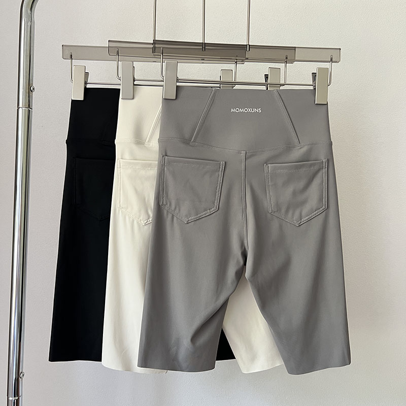 屁股口袋五分鲨鱼裤健身骑行裤