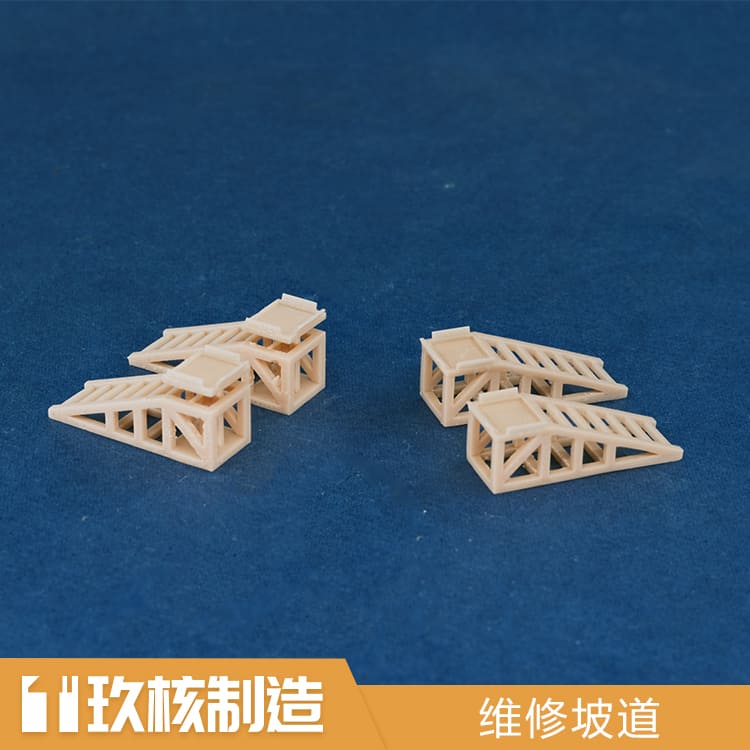 玖核制造 1/64汽修坡道换机油斜坡修理阶梯场景配件工具
