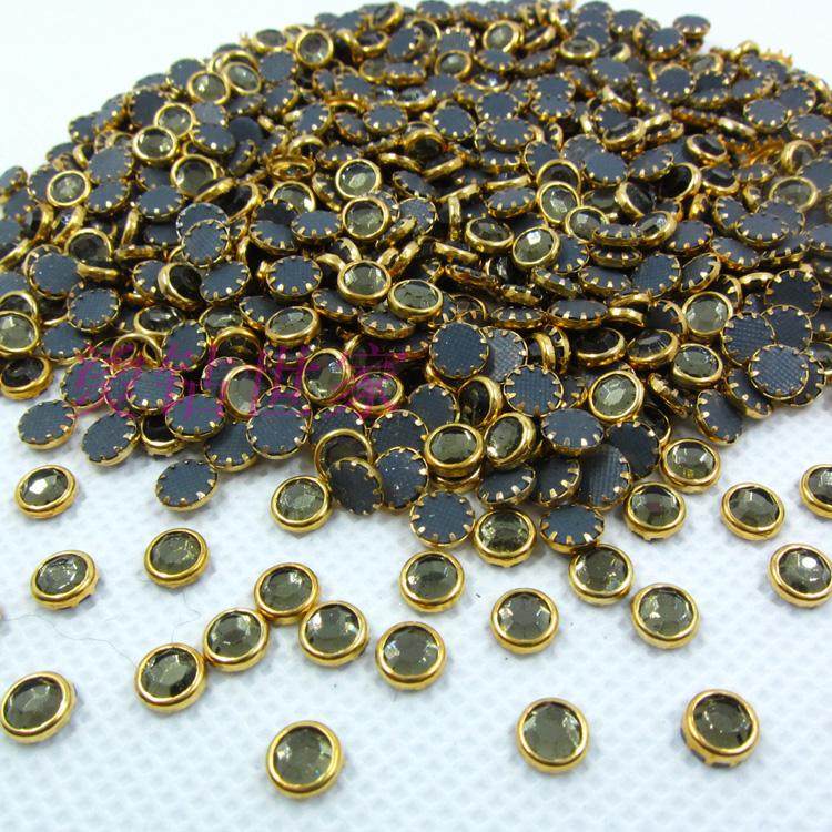 金属边烫钻国a透明灰包边烫钻/烫图/包边钻/diy鞋饰服饰烫钻