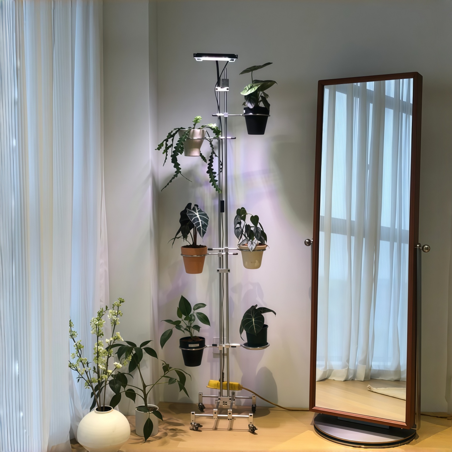 光轴花架DIY可移动铁圈配件