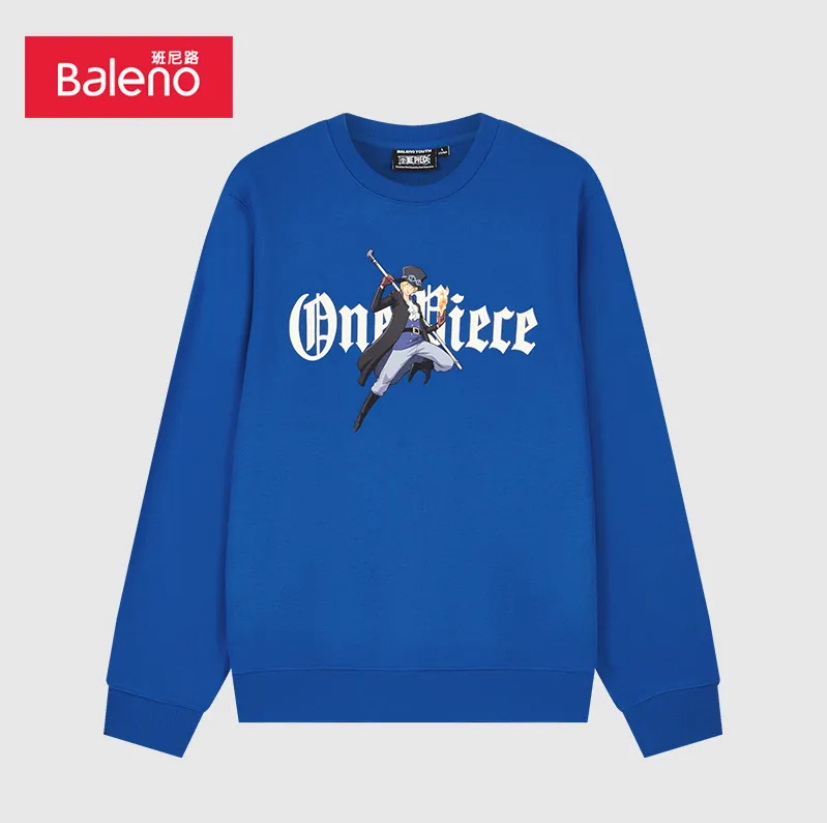 班尼路男装圆领卫衣航海王外套