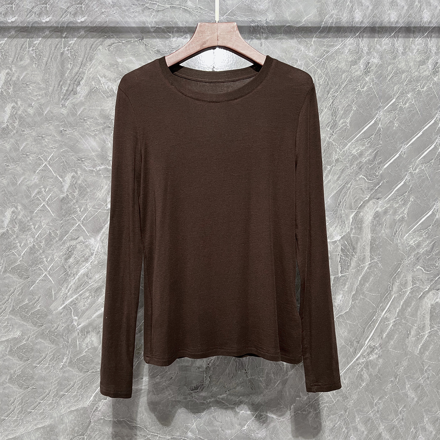 天丝羊毛打底衫女长袖T恤针织衫