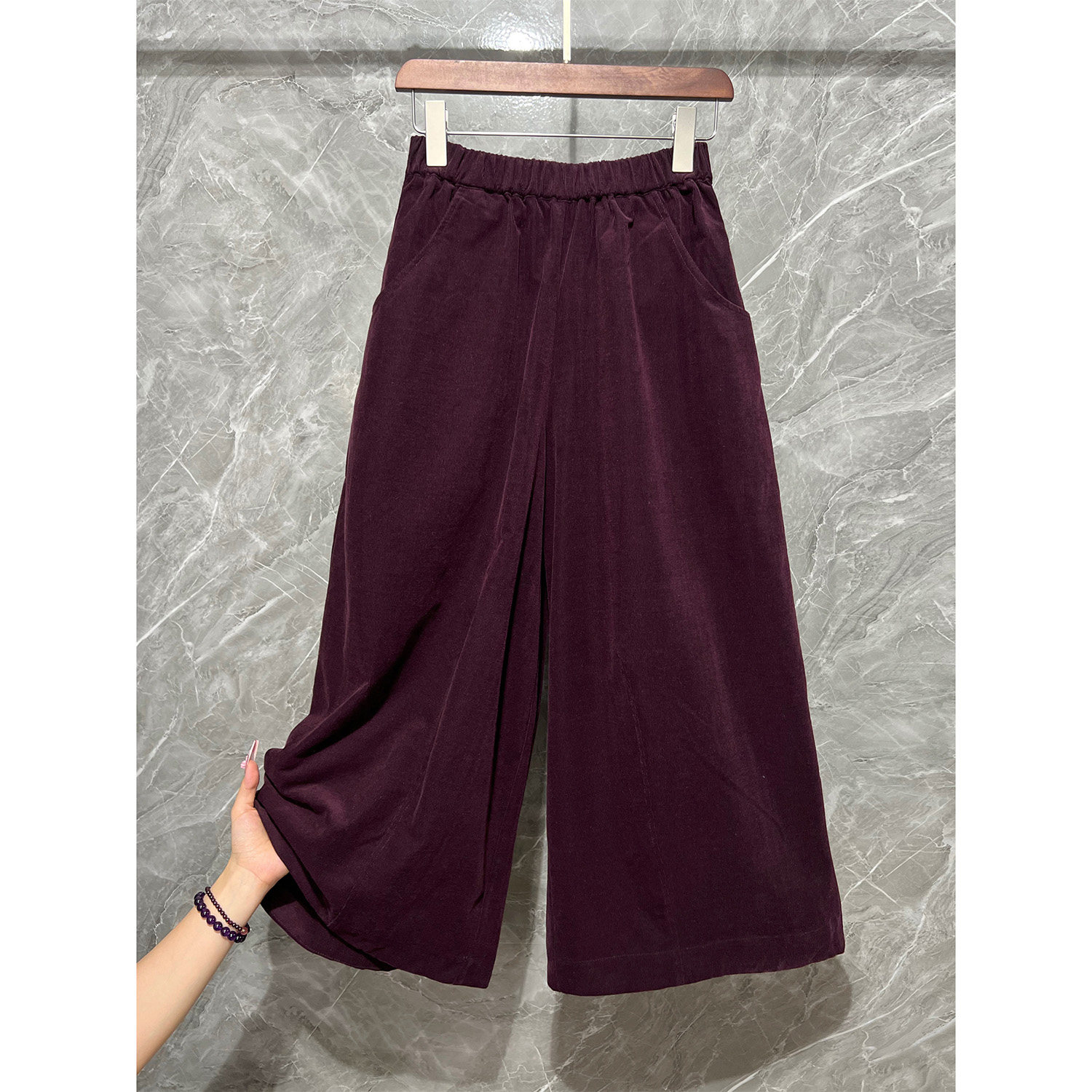 穿搭玩家桑蚕丝加厚哪吒裤直筒八分裤复古宽松休闲百搭小众阔腿裤,女装/女士精品,休闲裤,淘宝优惠券,粉丝福利购,淘宝优惠卷