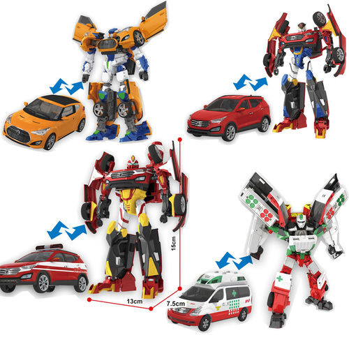 玩具变形汽车机器人跳跃男孩拼装