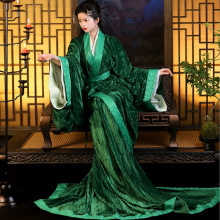 画中仙 2025年汉服女装春秋款拖尾战国袍
