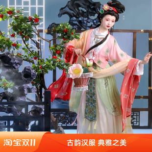 华姿仪赏2025年夏季新款 麻姑献寿 绢人仿妆宋制汉服创作摄影款