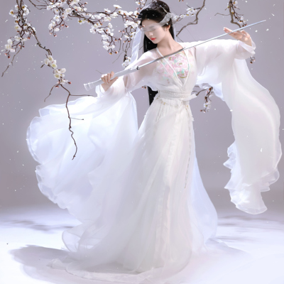 白玉兰八色荷叶大袖百搭影视服