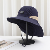 2025新款 户外登山帽渔夫帽男女夏季 露营透气防晒遮阳帽轻薄护颈帽