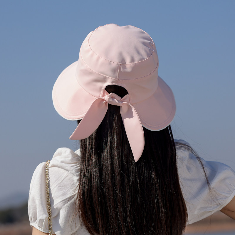 日系蝴蝶结冰丝渔夫帽子抗紫外线女夏季百搭遮阳时尚防晒遮脸盆帽,服饰配件/皮带/帽子/围巾,帽子,淘宝优惠券,粉丝福利购,淘宝优惠卷