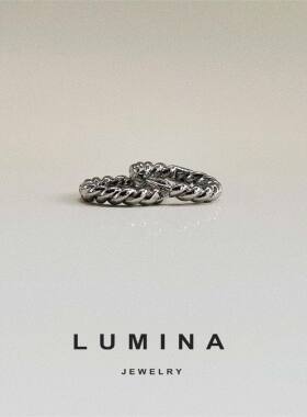 「LUMINA」法式高级感极简百搭冷淡港风925银针金属麻花圈圈耳环