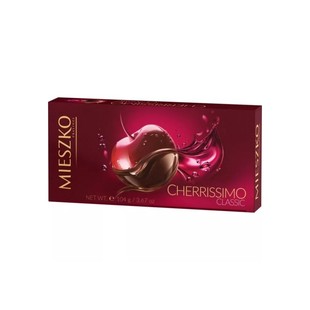 德国代购 零食礼品Mieszko酒渍樱桃榛子夹心牛奶黑巧克力球礼盒88g