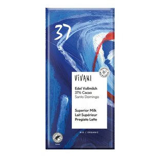 德国代购零食品 薇梵妮Vivani37%可可波旁香草牛奶巧克力排块100g