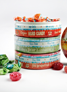 美国进口零食糖果Torie & Howard 西柚蜂蜜水果硬糖小铁罐礼盒57g